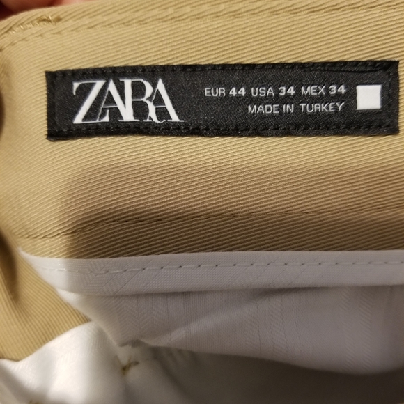 NWT Zara Dress Pants Women's Color Khaki Size 34 Bent From Below - Picture 12 of 14